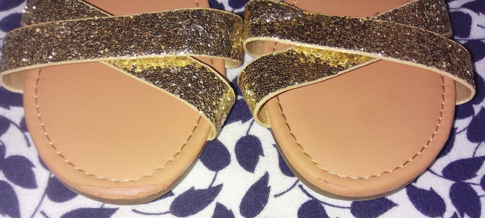 Gallery image 1 for FABKIDS Glitter Sandals, Size 5