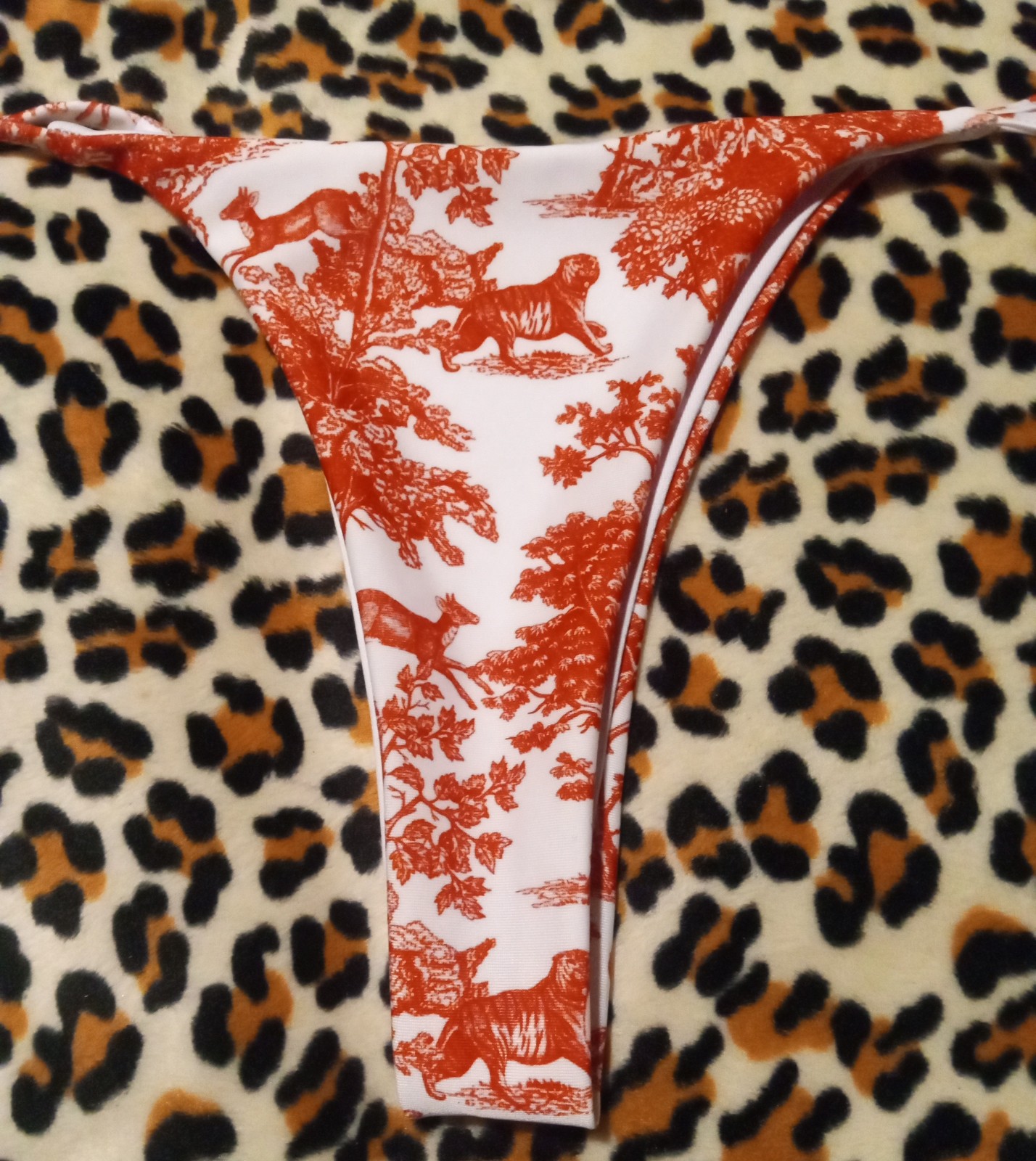 Gallery image 2 for Wildlife Print String Bikini , XSmall/Small