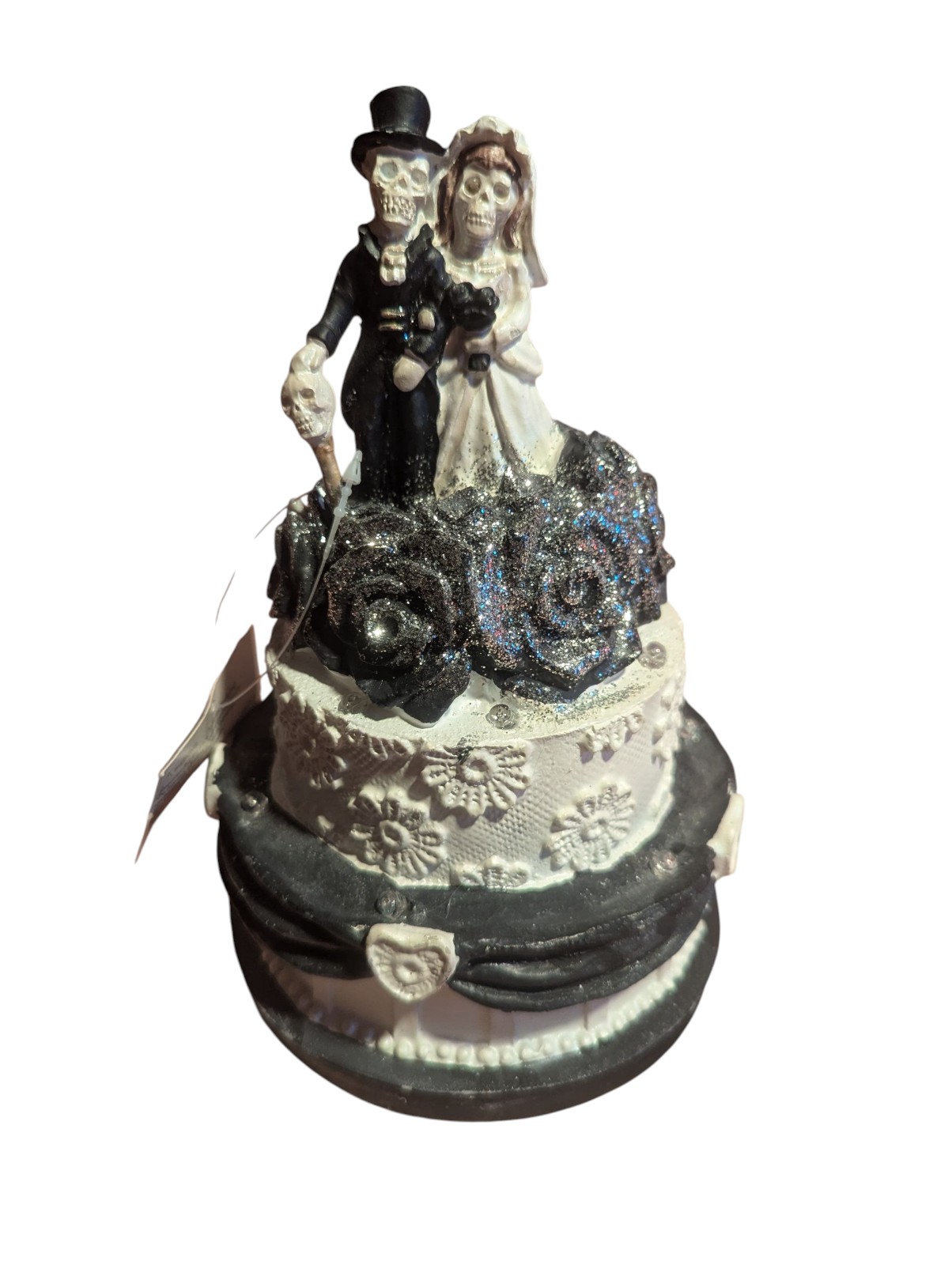 Bride & Groom Skeleton Cake Topper