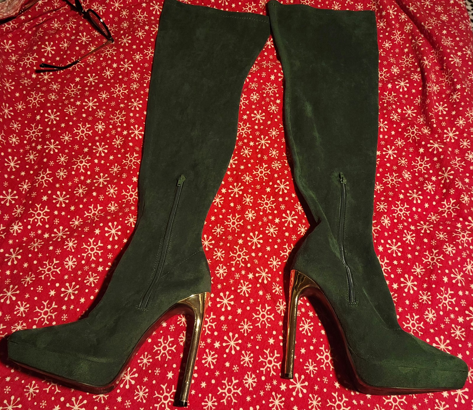 Gallery image 1 for Fashion Nova Thigh High 5.5" Stiletto Heeled Boots