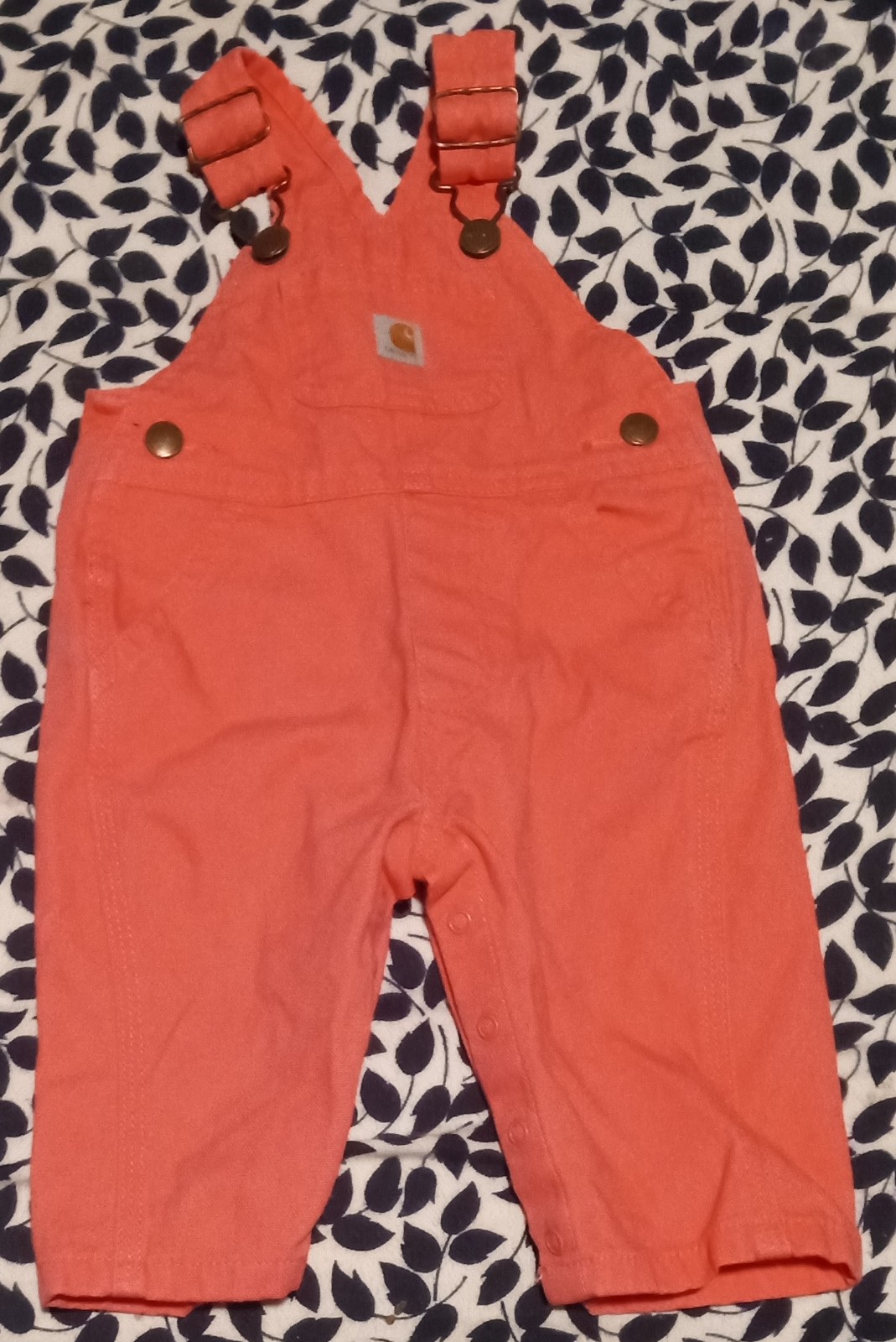 Carhartt Babygirl Overall Bibs, 3 Months
