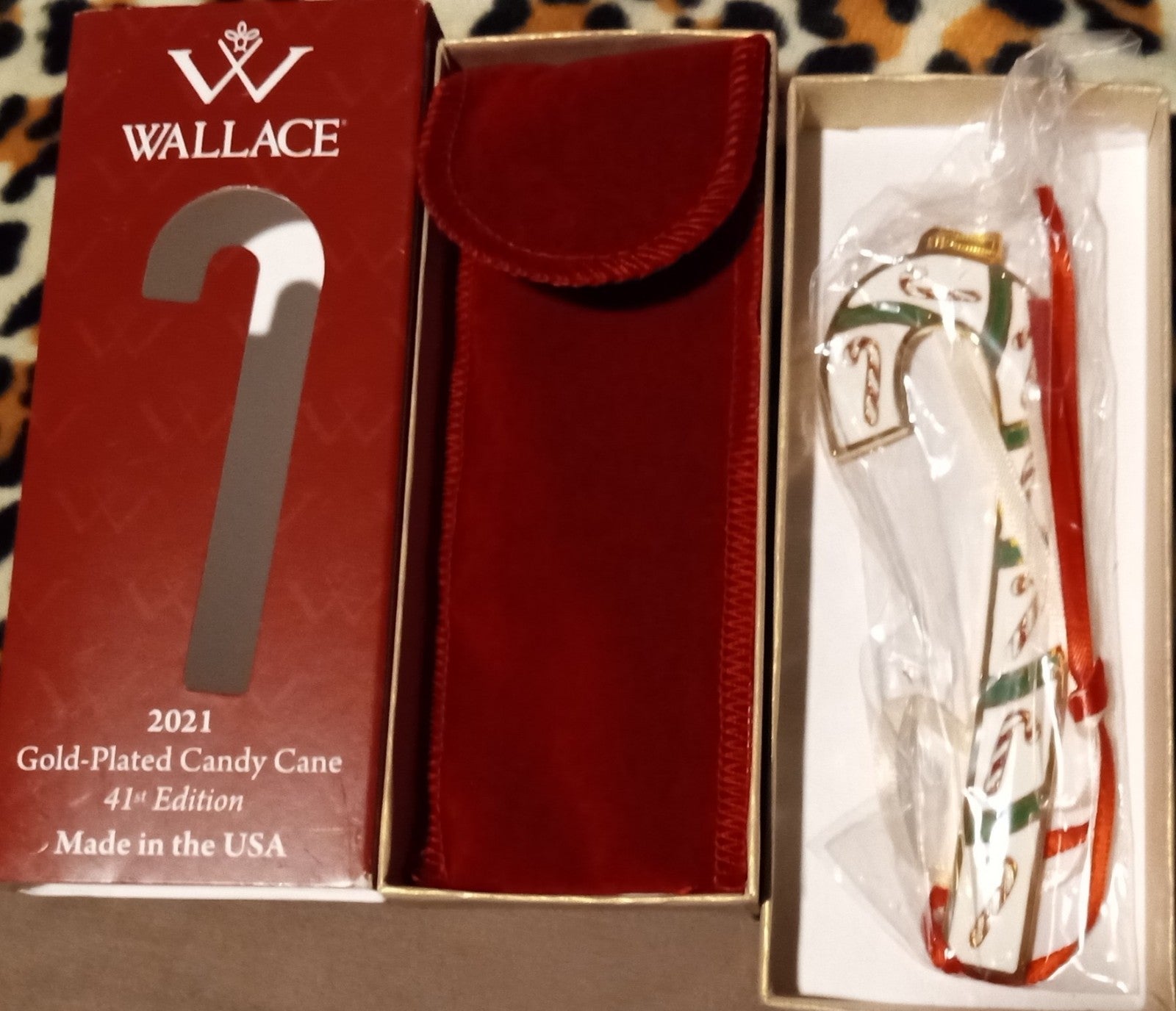 Wallace Gold Plated Candy Holiday Ornament, 2021