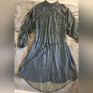 Gallery image 2 for Ava & Viv Denim Shirtdress, 1X