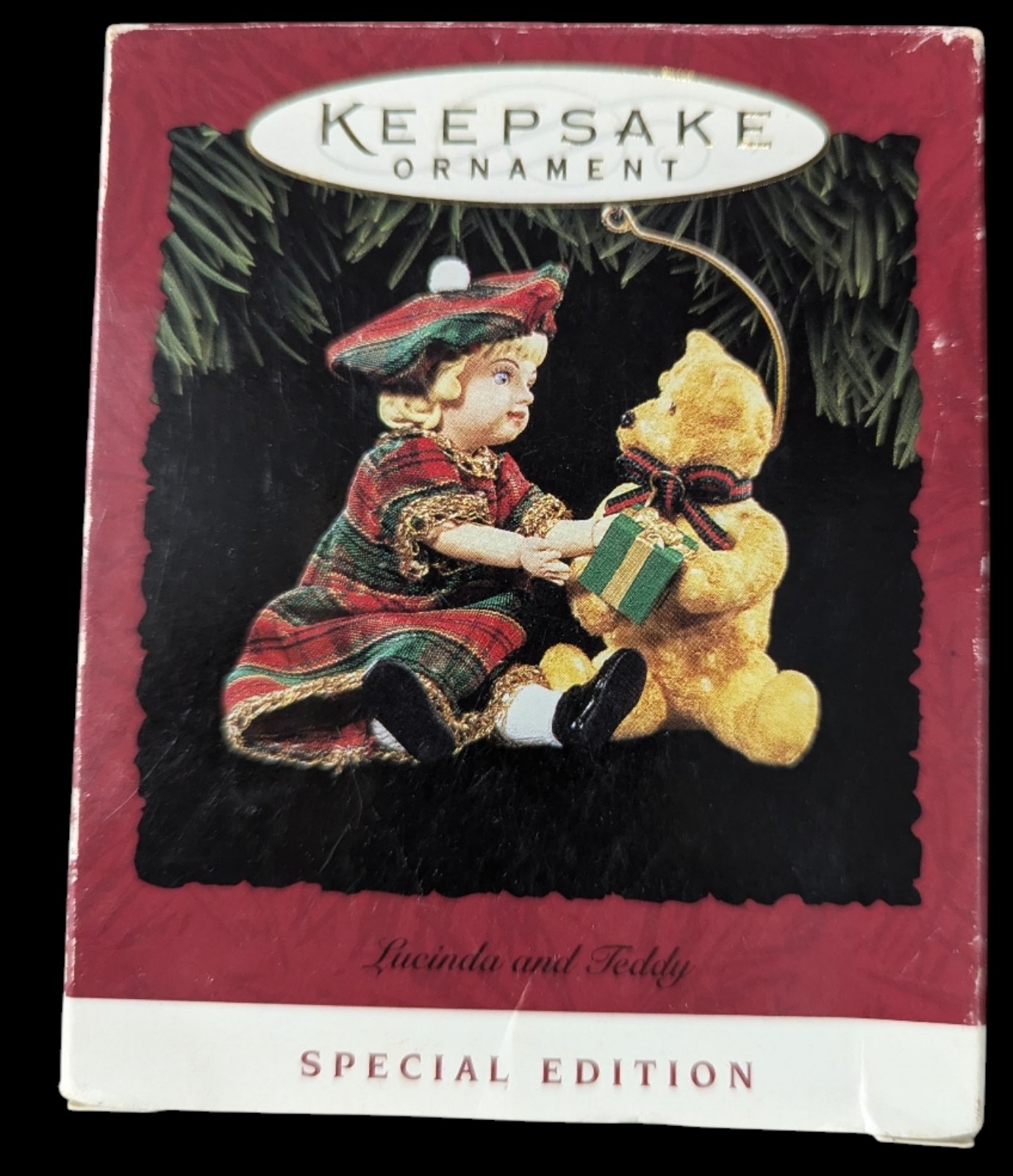Hallmark Keepsake Special Edition Lucinda & Teddy 1994 Holiday Ornament
