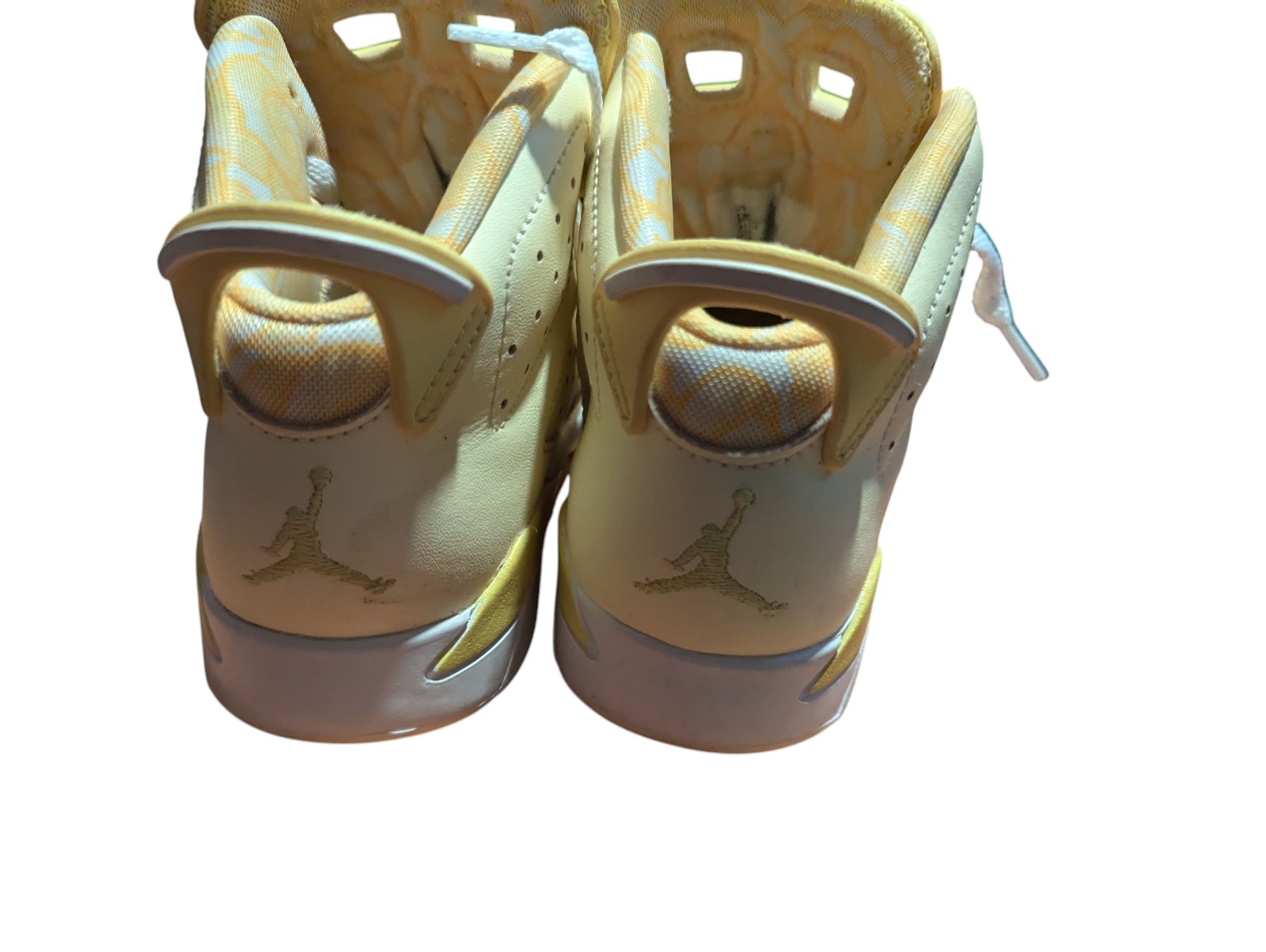 Gallery image 3 for Jordan 6 Retro Dynamic Yellow Floral Sneakers
