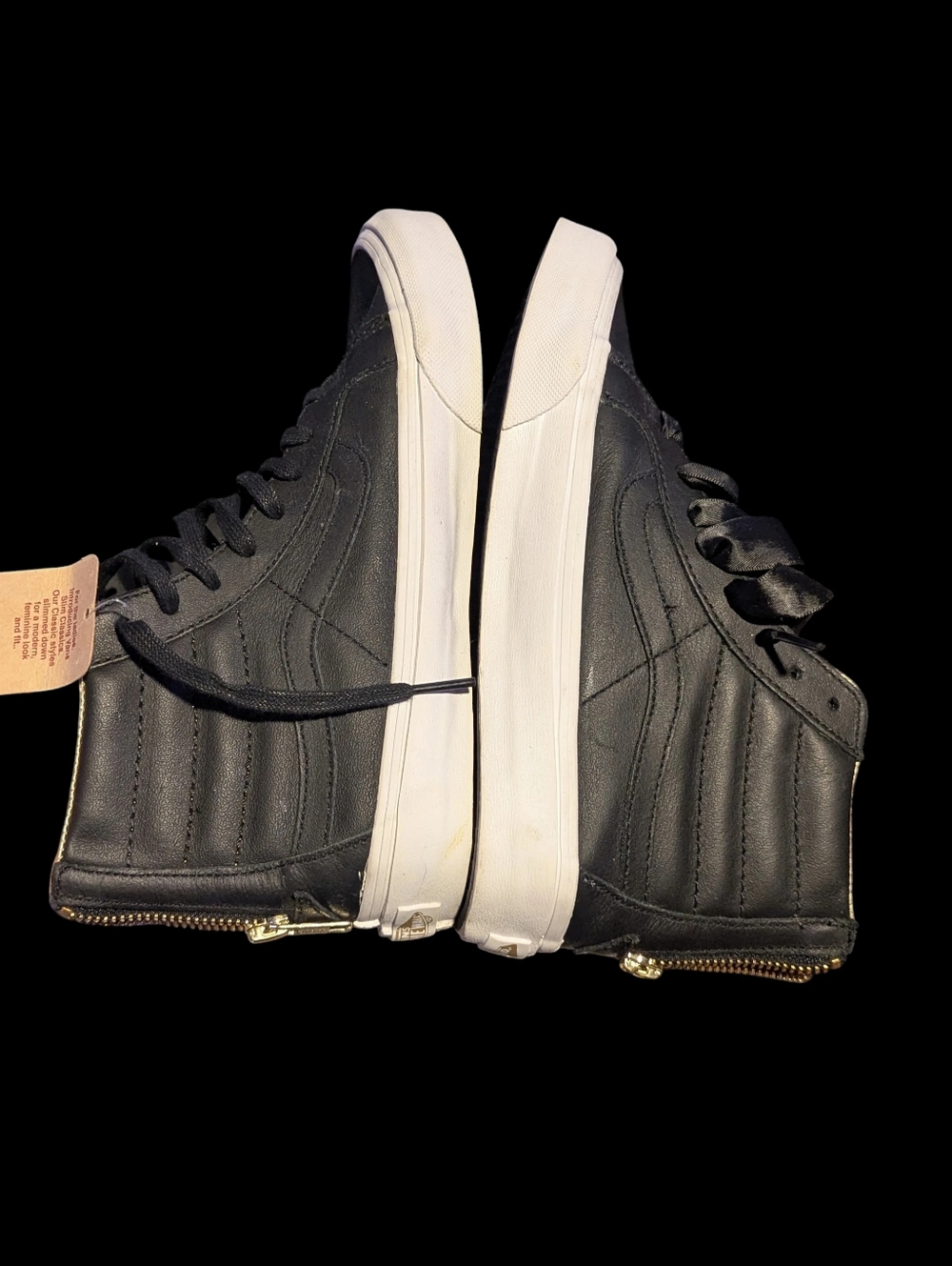 VANS Sk8 Hi Reissue Lux Leather High Top Sneaker w/Zippered Heel