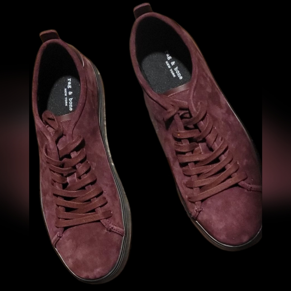 Gallery image 1 for Rag & Bone Perry Suede Sneaker in Burgundy