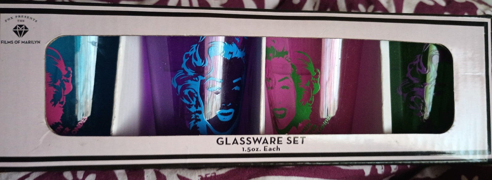 Fox Presents The Films of Marilyn- 4 Shot Glasses