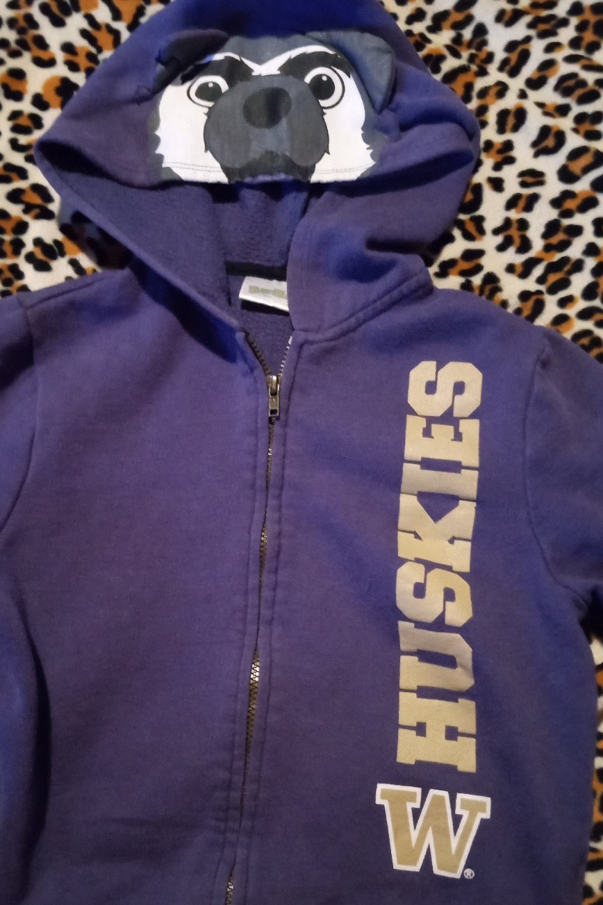 UW Huskies Hoodie with Hood Decal, Size 3T