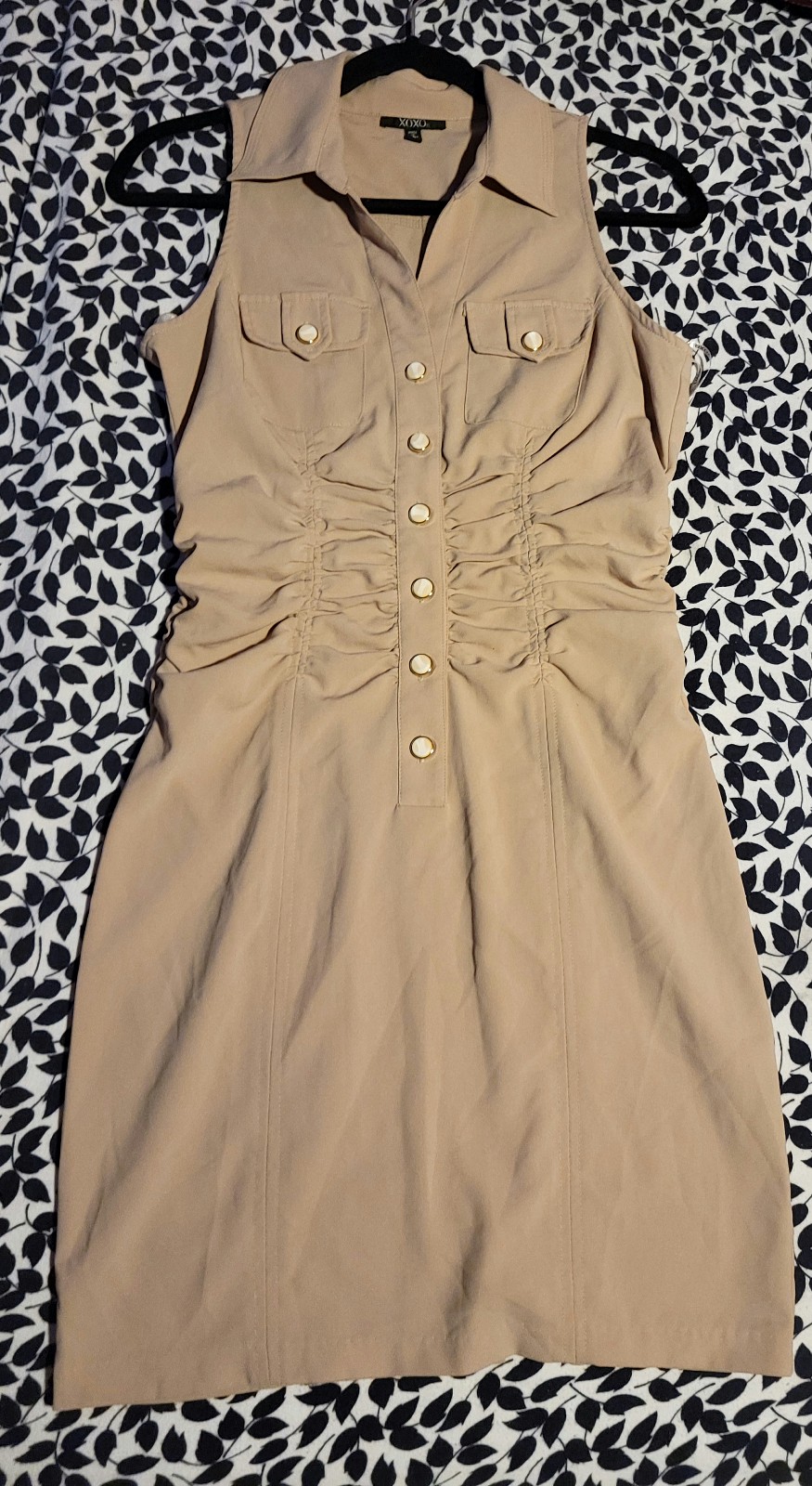 Gallery image 2 for XOXO Sleeveless Shirtdress, Jrs Medium