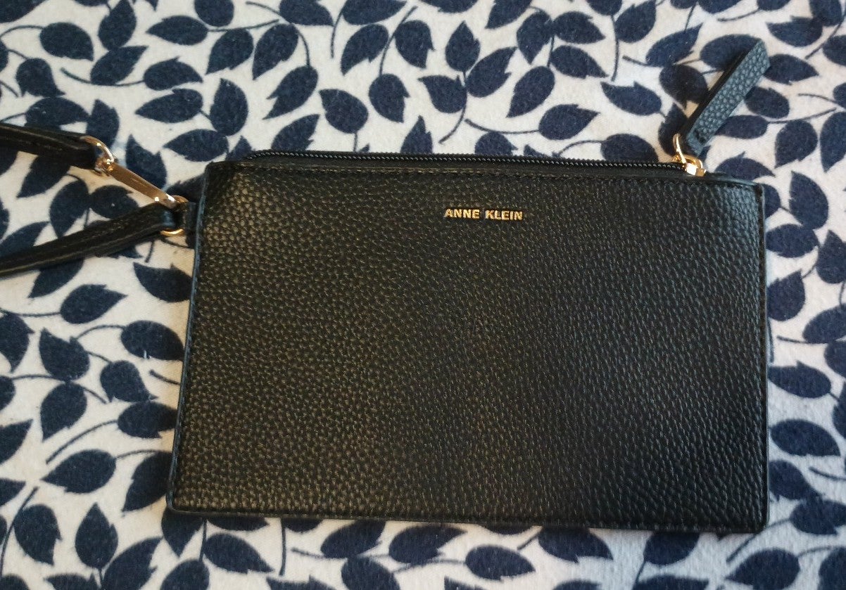 Gallery image 2 for Anne Klein Pebbled Leather Wristlet