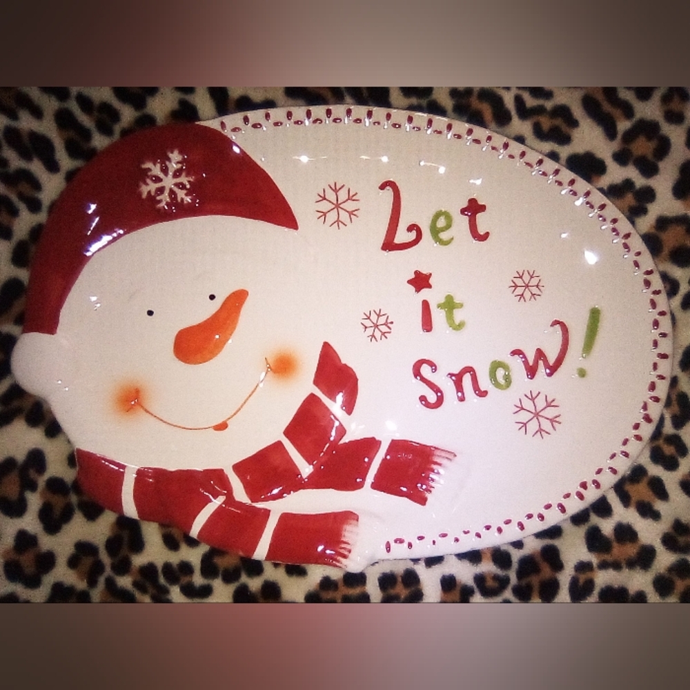 Loblolly Pine Let It Snow Holiday Serving Plate