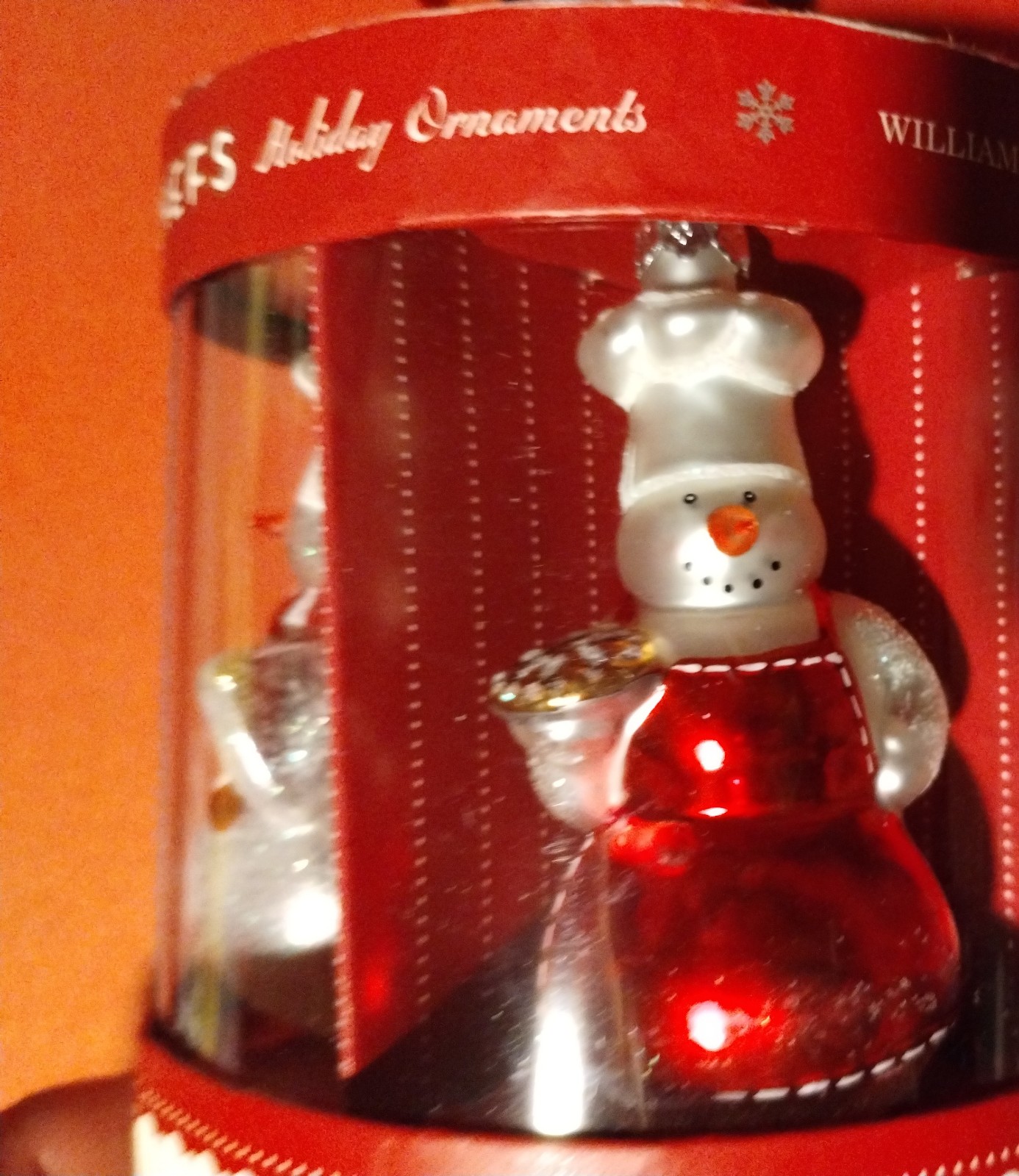 Gallery image 3 for Williams-Sonoma Snowman Chefs Holiday Ornament Set