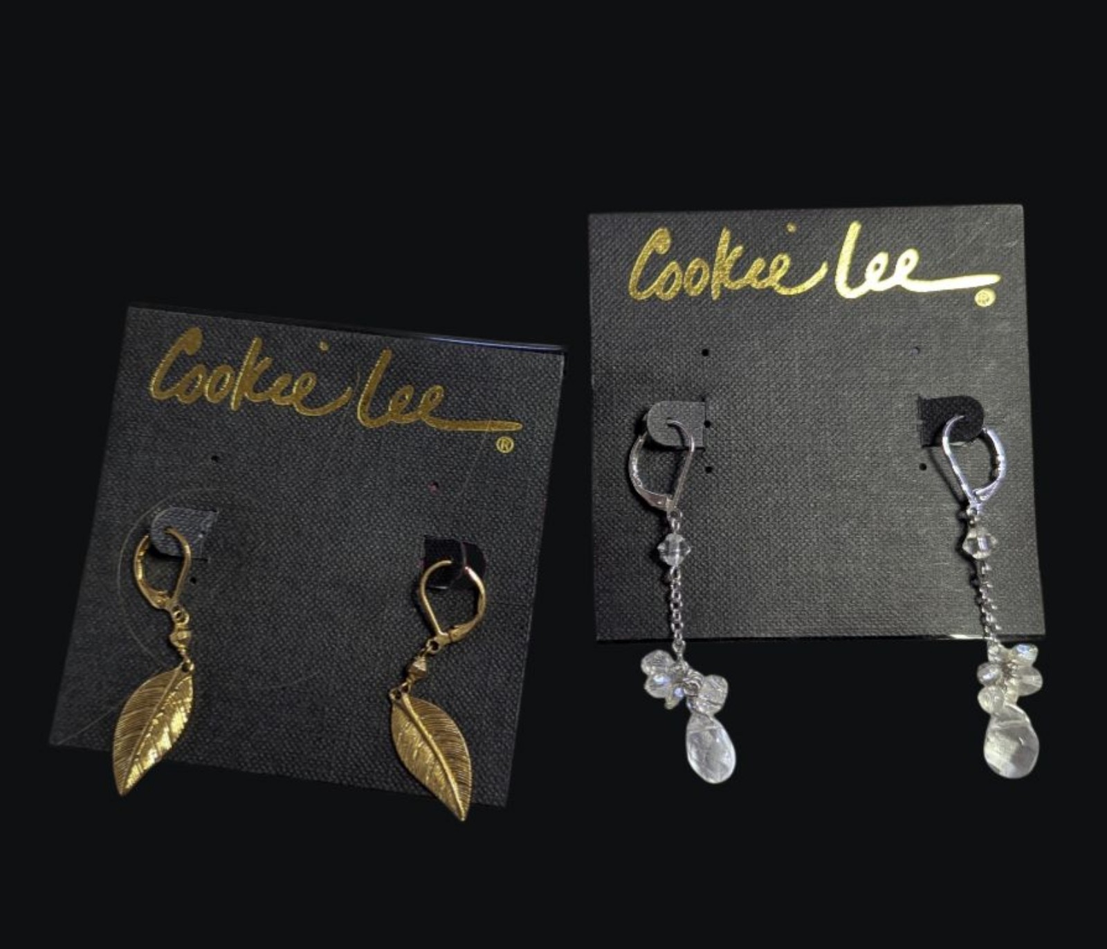 Cookie Lee Pierced Earrings, 2 Pair