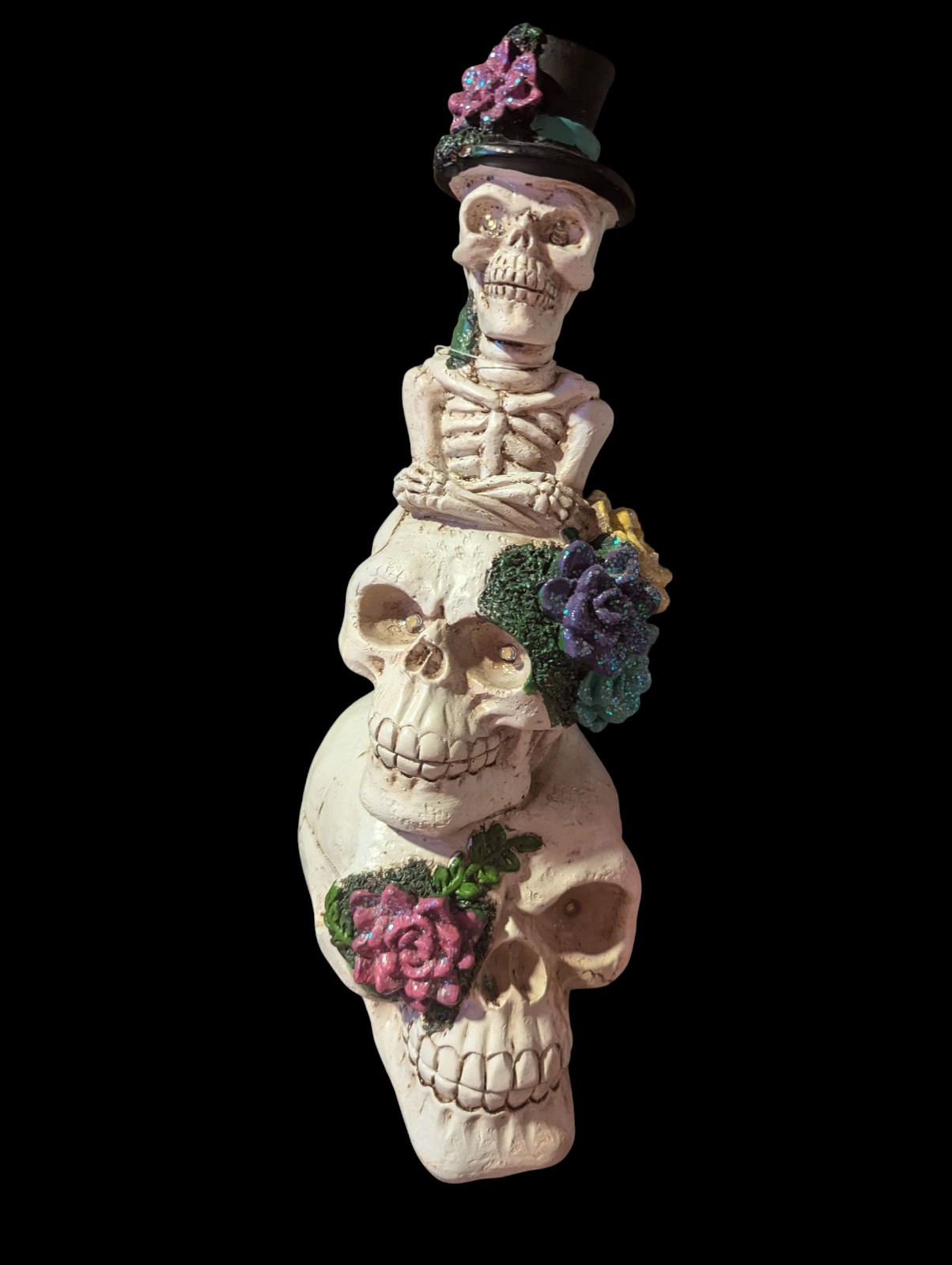 Gallery image 1 for Day of the Dead Light Up Stacked Skulls