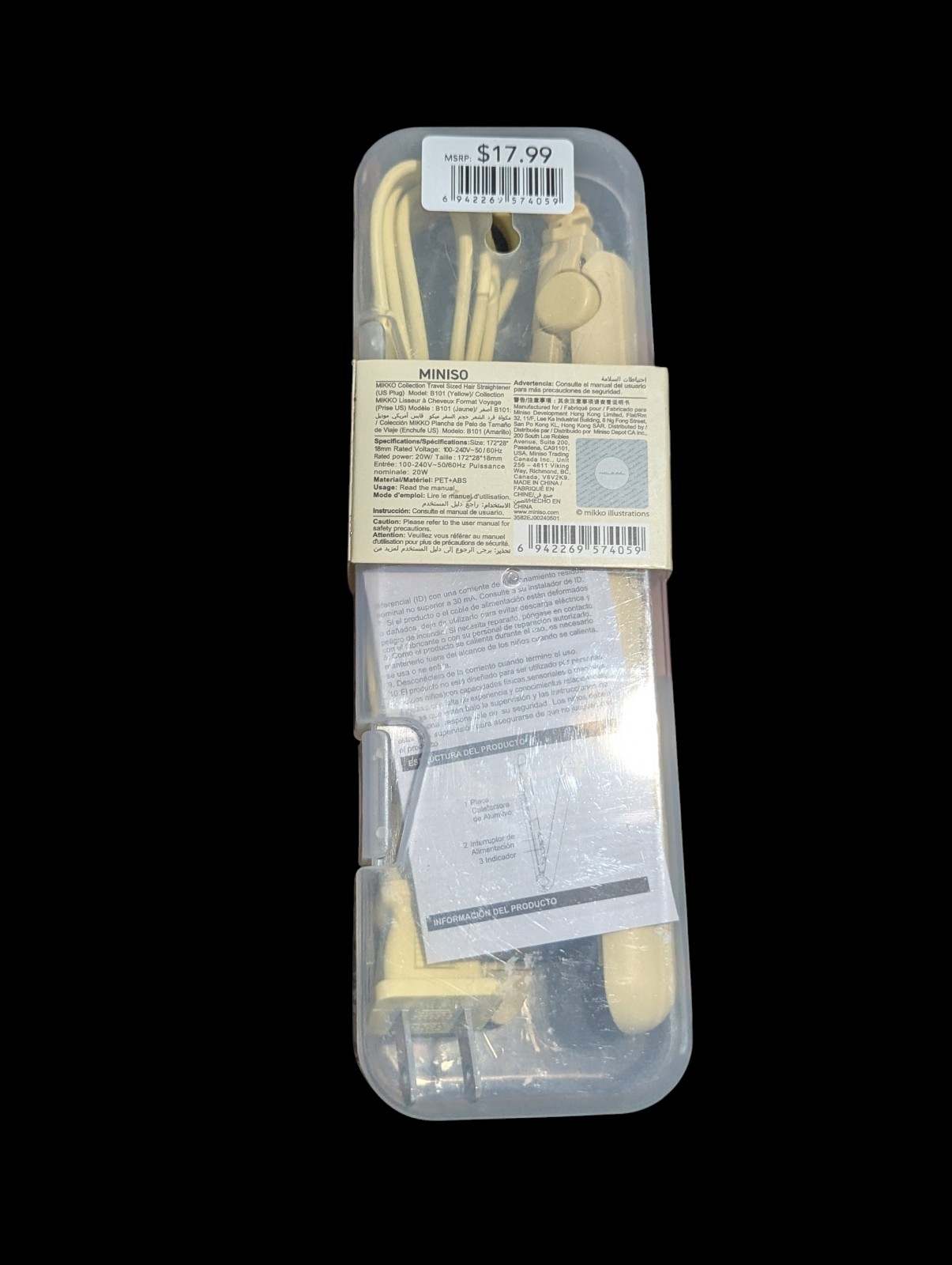 Gallery image 1 for Miniso Mini Hair Straightener/Flat Iron