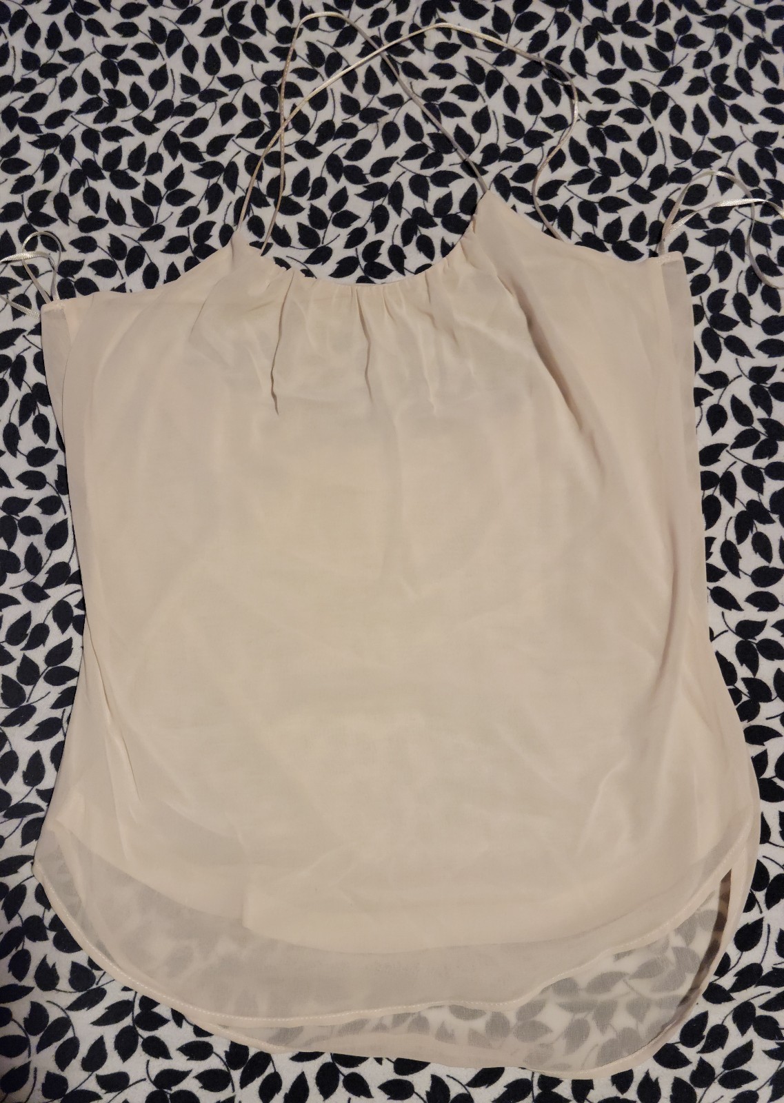 White Spaghetti Strap Tank Top, Small