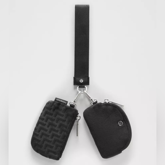 Lululemon Dual Pouch Wristlet Black Velvet