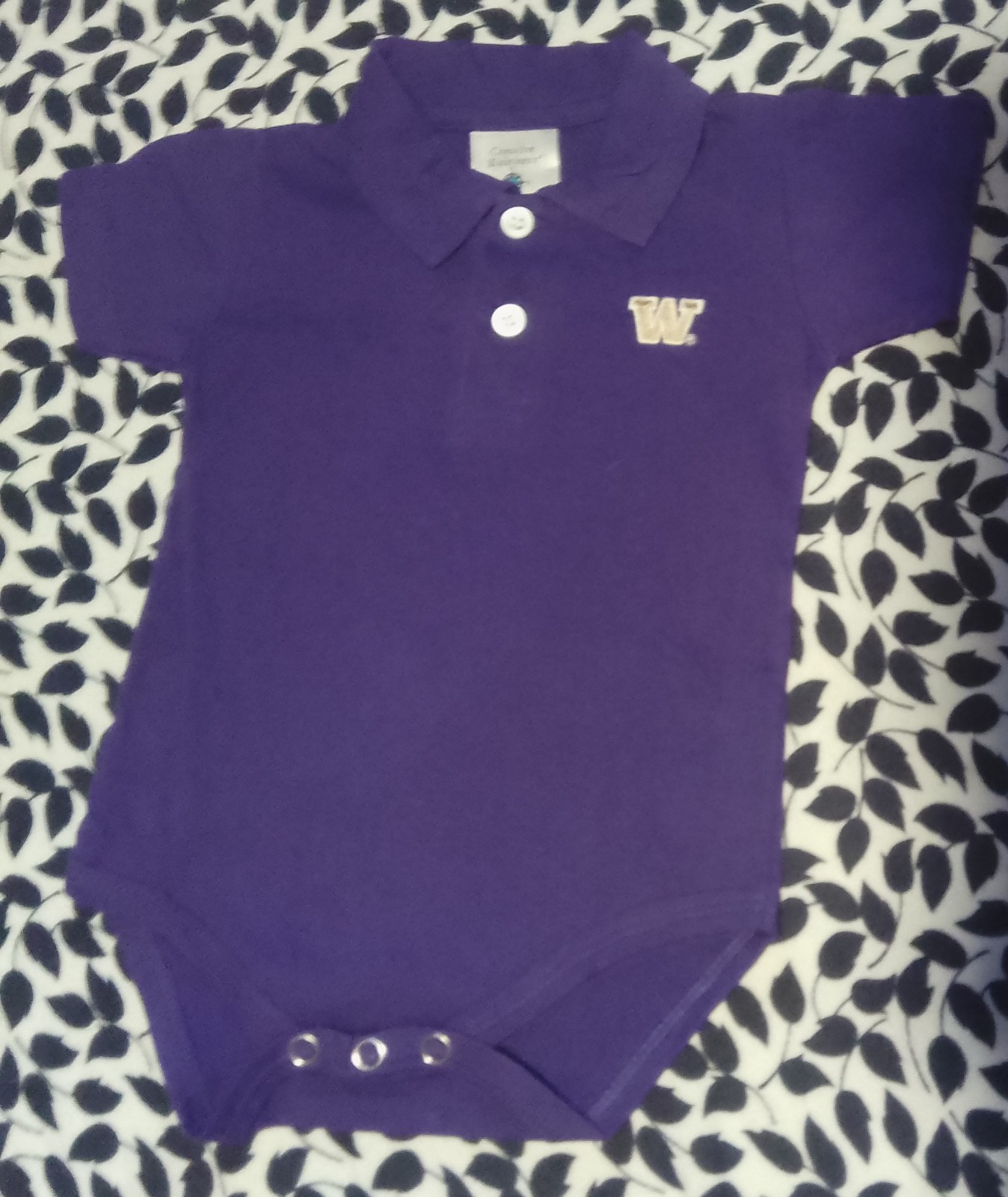 UW Huskies Polo Onesie, 3-6 Months