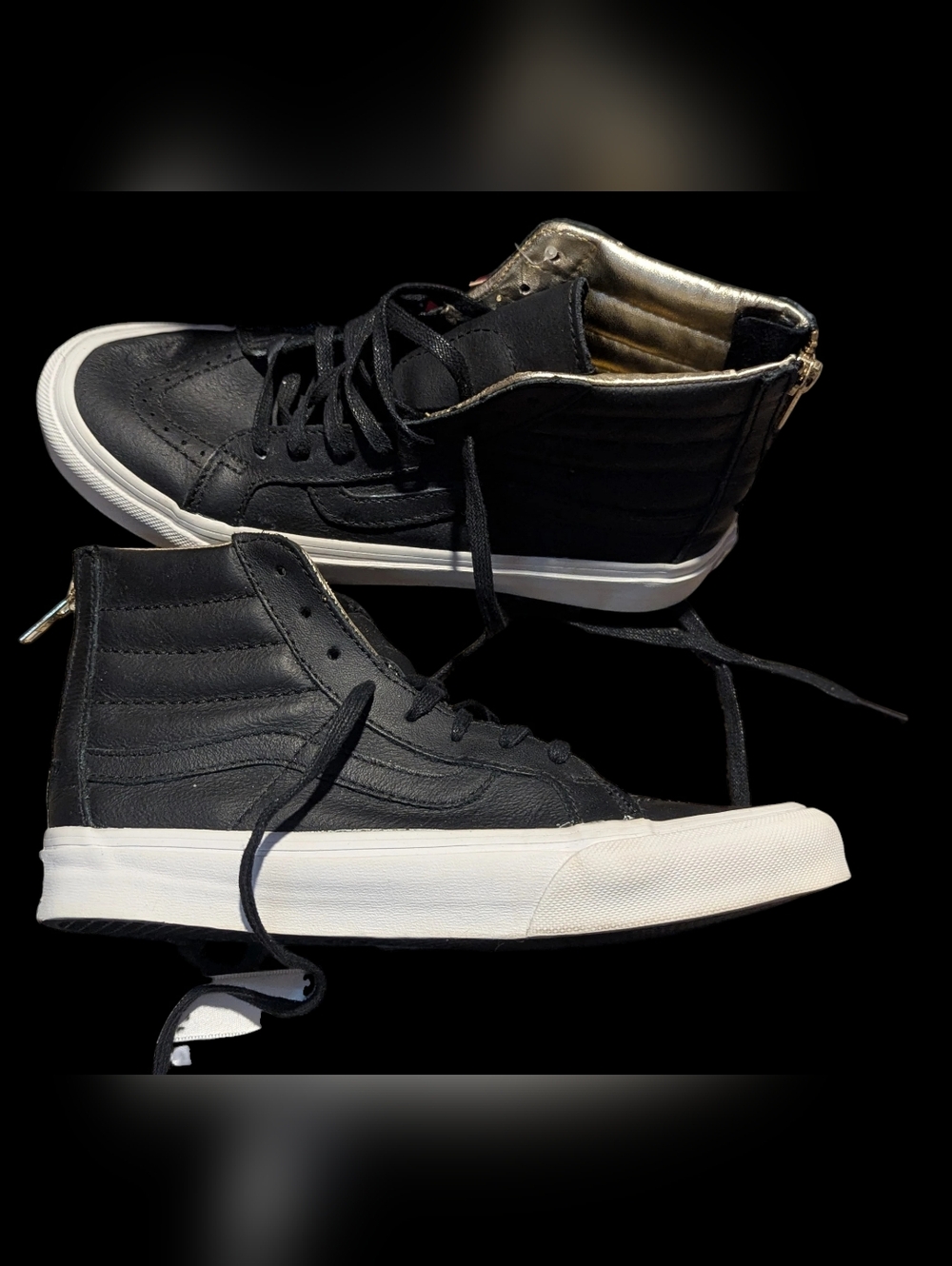 Gallery image 3 for VANS Sk8 Hi Reissue Lux Leather High Top Sneaker w/Zippered Heel