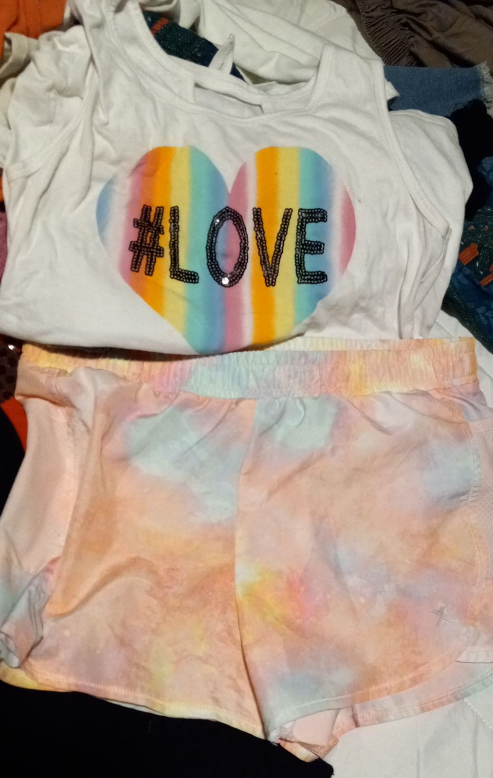 Shorts/t-shirt combo, girl's 14/16