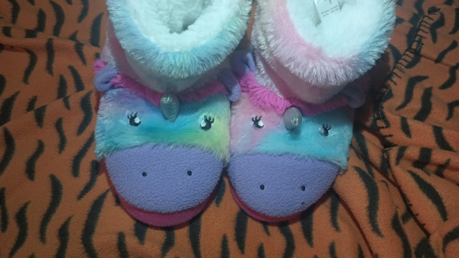 Gallery image 1 for Totes/Wonder Nation Set of Unicorn Slippers