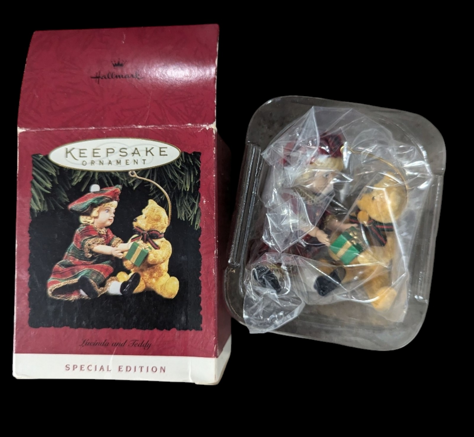 Gallery image 1 for Hallmark Keepsake Special Edition Lucinda & Teddy 1994 Holiday Ornament