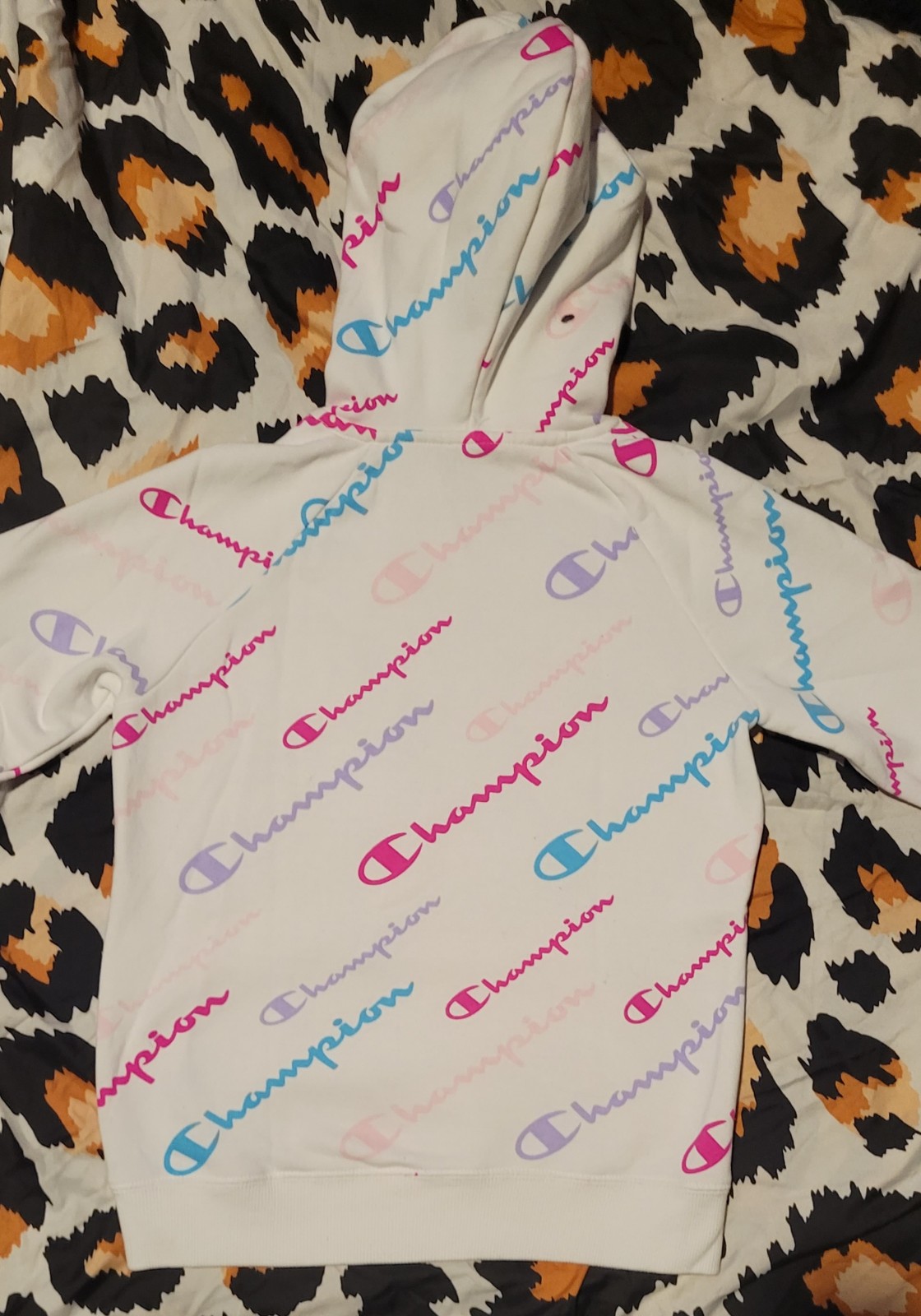Gallery image 1 for Champion Girls Pullover Hoodie w/Logo Print