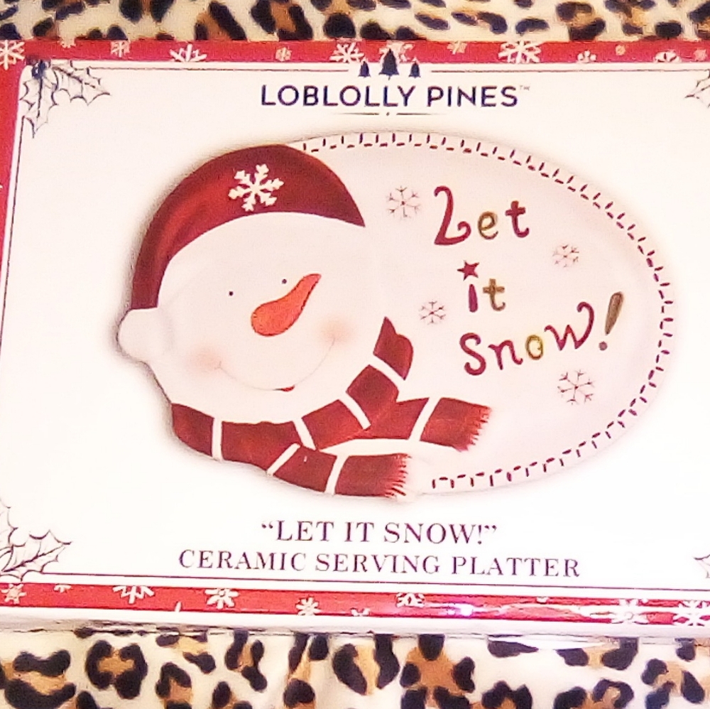 Gallery image 2 for Loblolly Pine Let It Snow Holiday Serving Plate