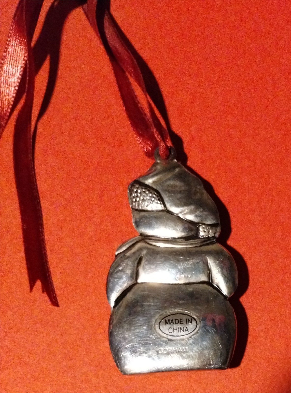 Gallery image 1 for Gorham Snowman Silver Ornament