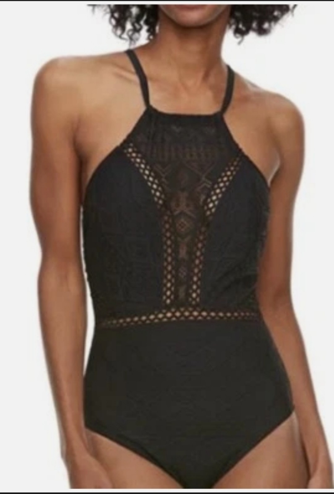 Gallery image 3 for Aqua Couture Crochet One Piece Swimsuit, Jrs Size Medium