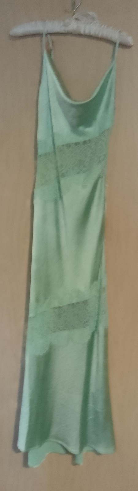 Gallery image 4 for Forever 21 Lace Trim Satin Cowl Maxi Dress, Small