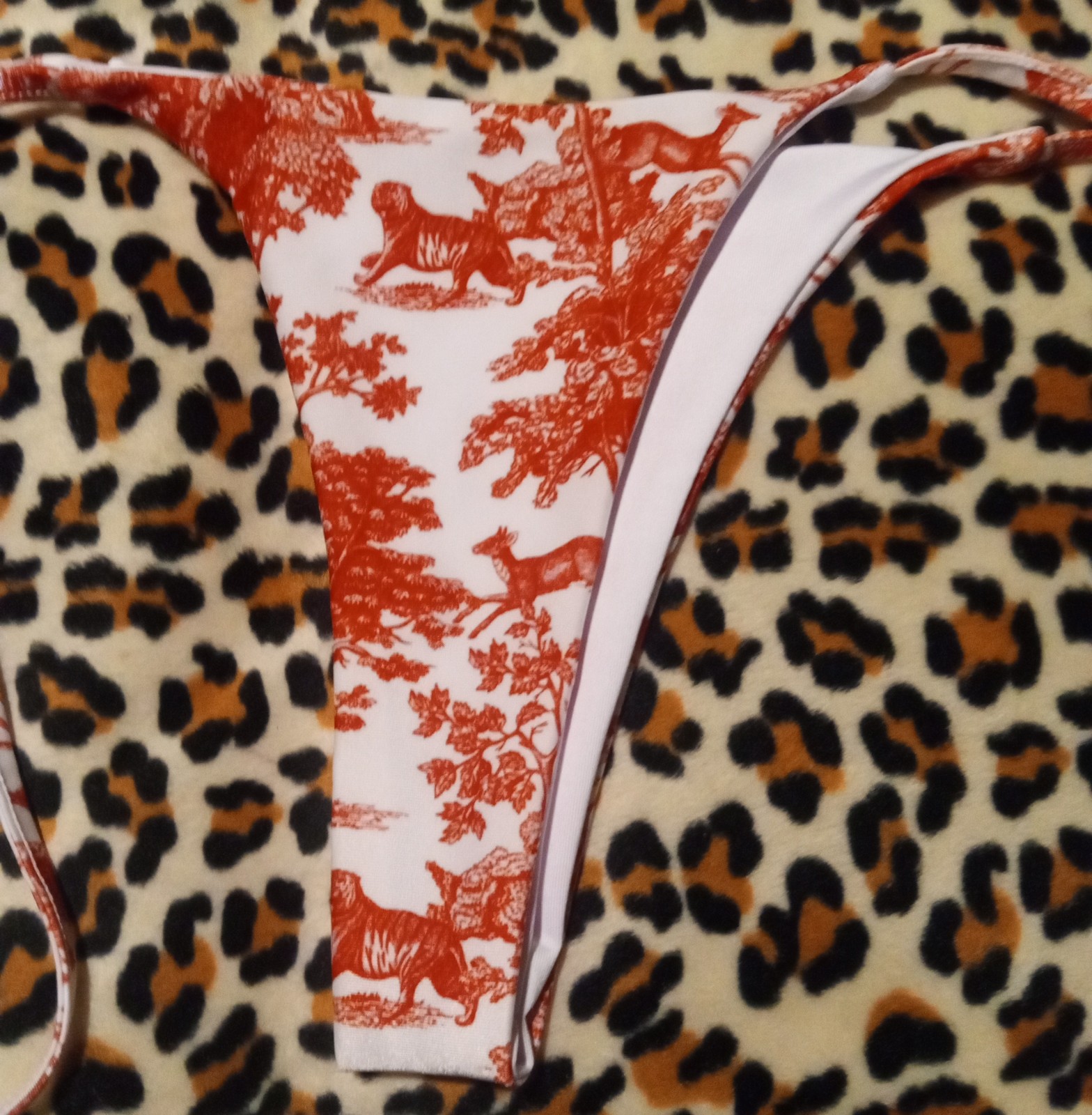 Gallery image 3 for Wildlife Print String Bikini , XSmall/Small