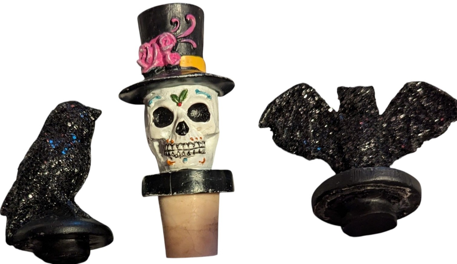 Halloween Decor Set of 3 Bottle Toppers
