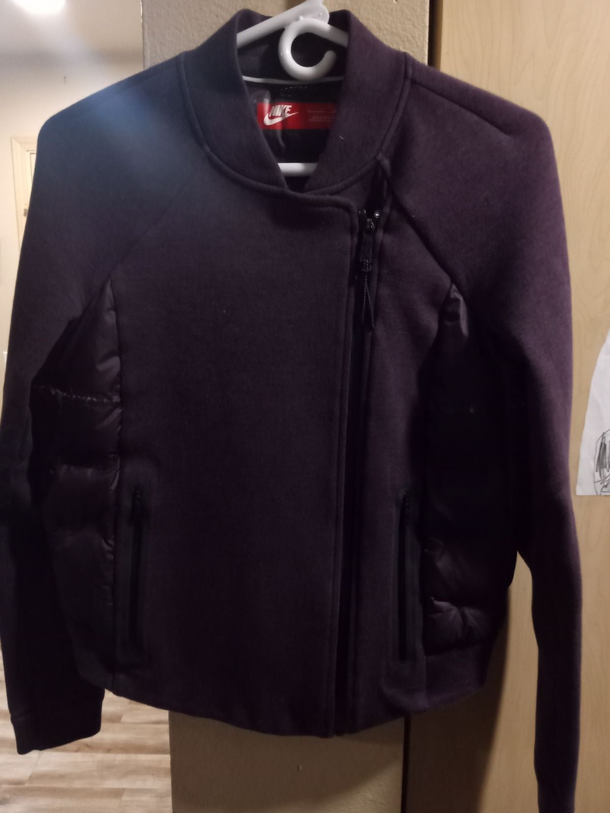 Nike Fleece Aeroloft Moto Bomber Jacket, Women's Small