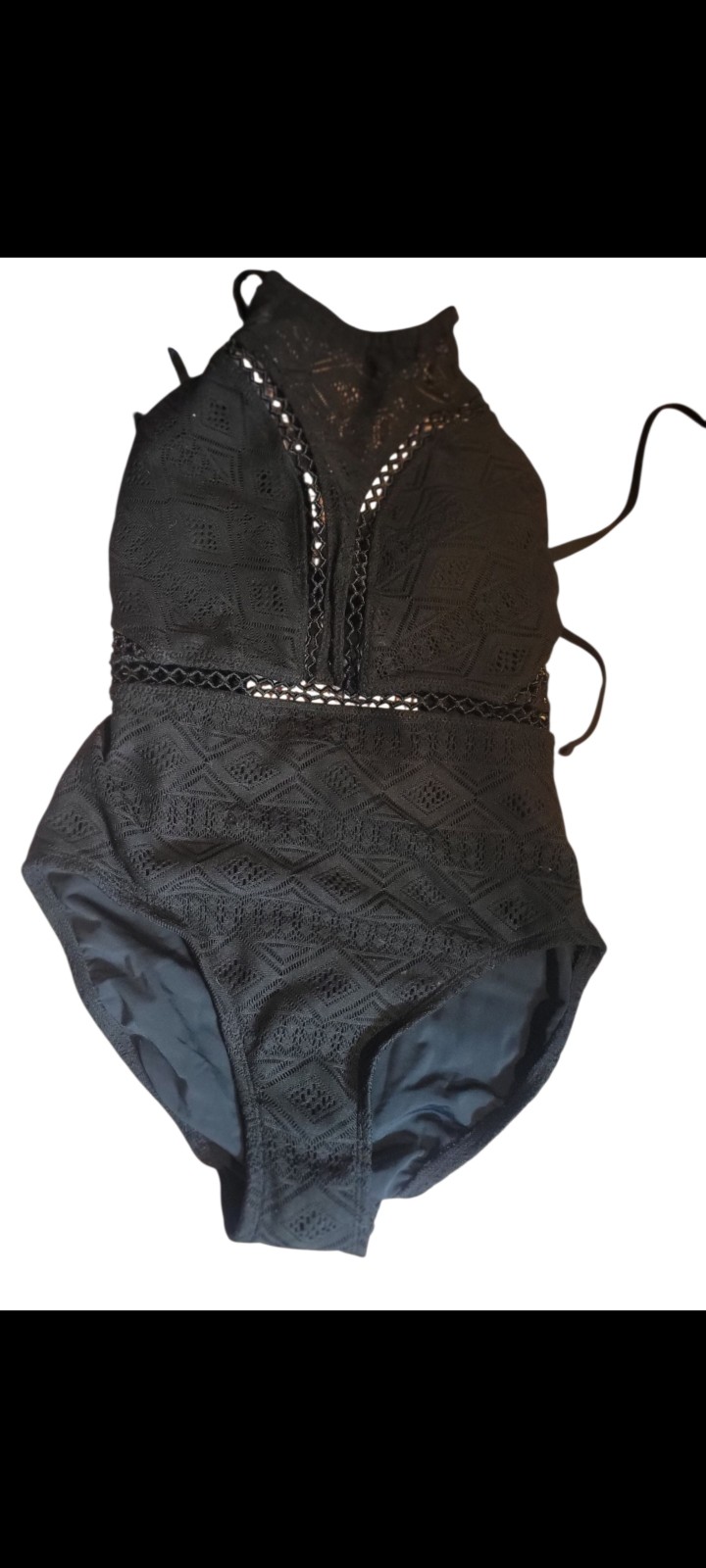 Aqua Couture Crochet One Piece Swimsuit, Jrs Size Medium