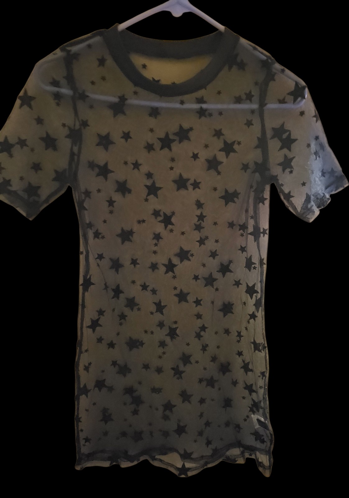 Gallery image 1 for Shein Sheer Stars Shirt, Small/Medium