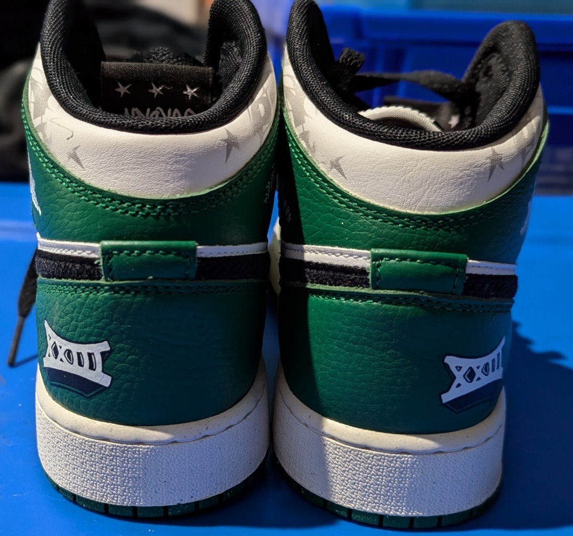 Gallery image 4 for Jordan 1 Mid SE Overbranded Youth Sneakers
