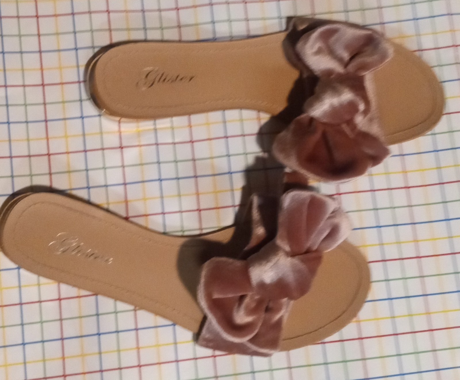 Gallery image 3 for Glister Velvet Slide Sandals, 8