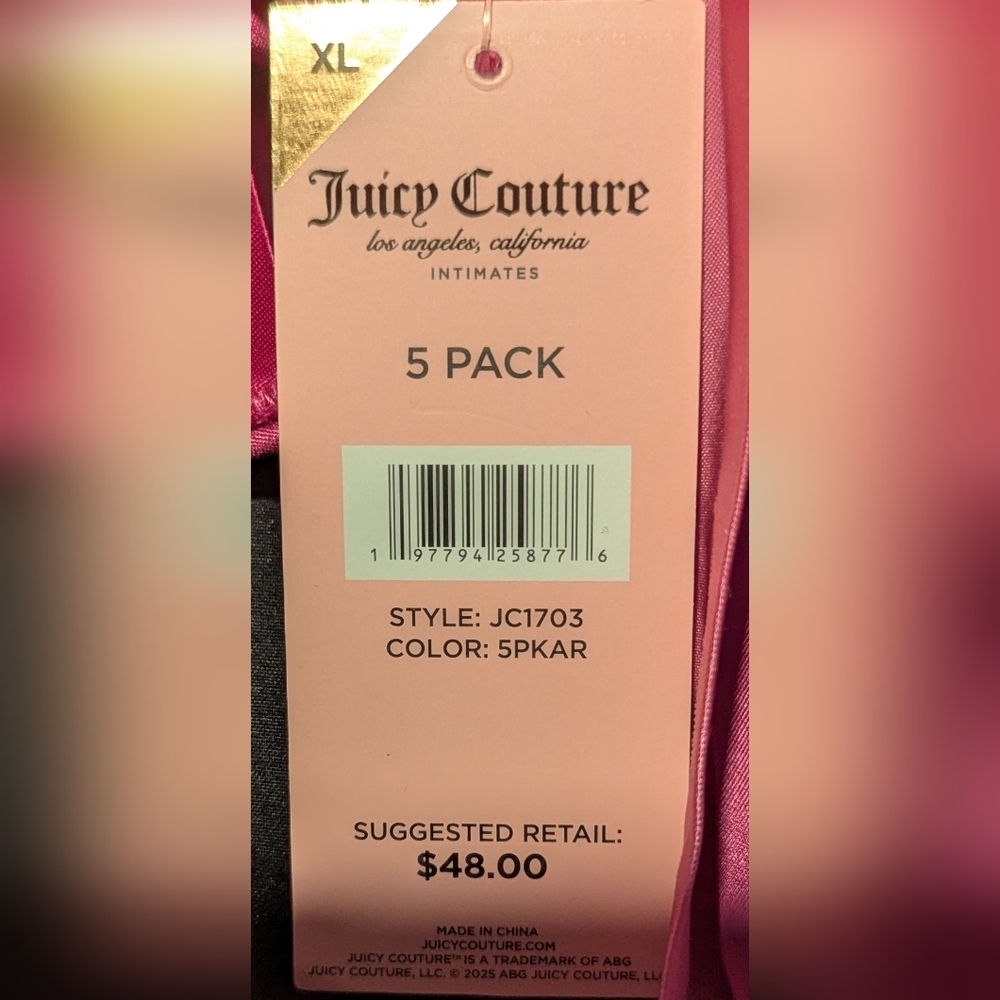 Gallery image 5 for Juicy Couture Bundle of Panties/Underwear, Size XL