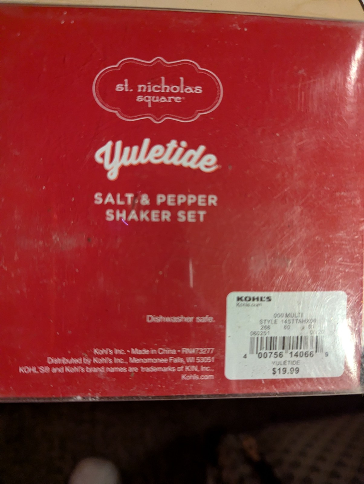 Gallery image 1 for St Nicholas Square Yuletide Salt & Pepper Shaker Set