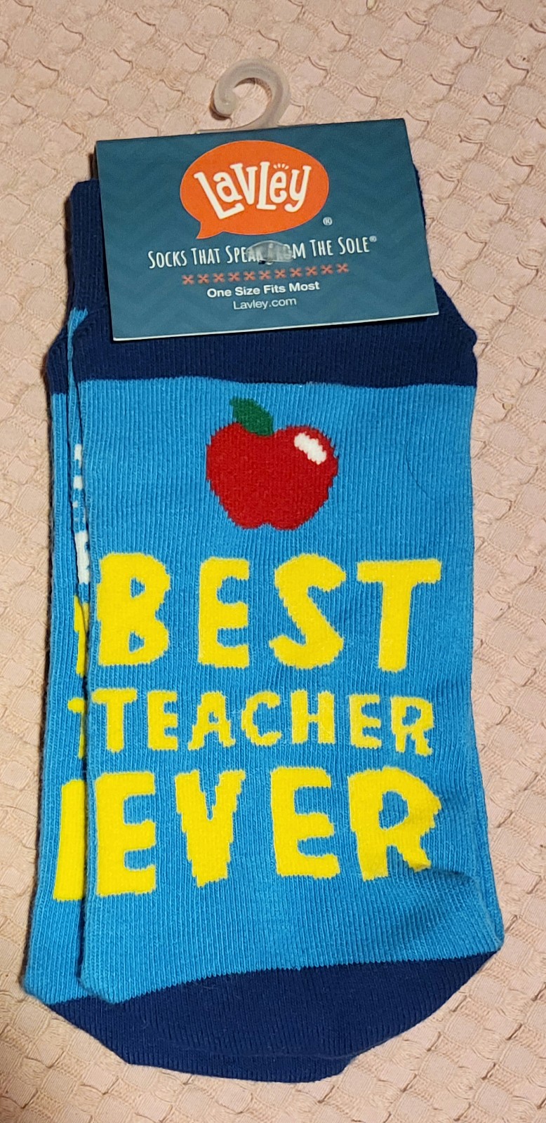 Lavley "Best Teacher Ever" Socks, One Size