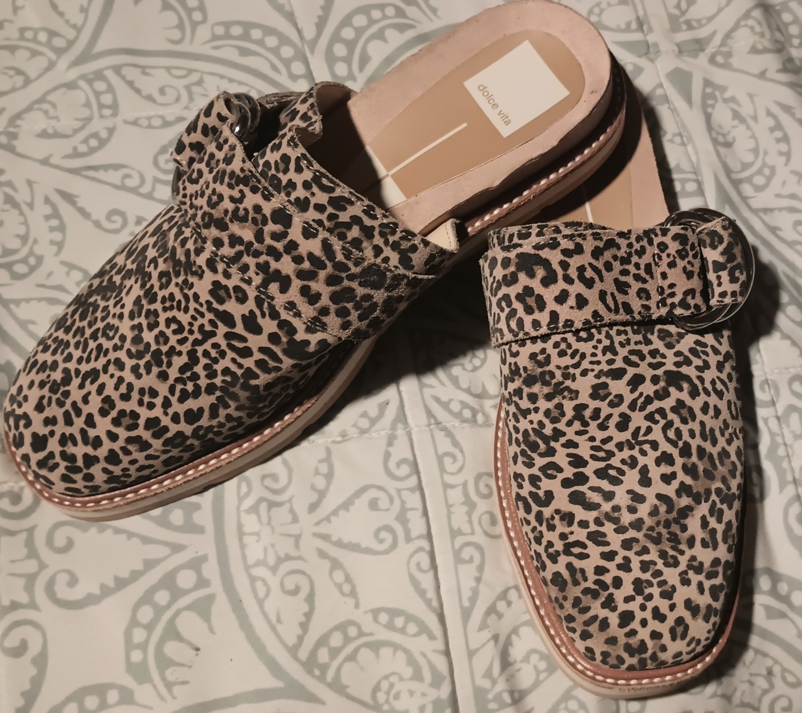 Dolce Vita Suede Cow Hair Mules, 8