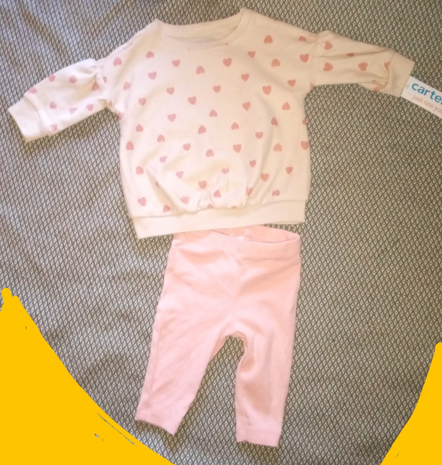 Carter's Two Piece Clothing Set, Girls 0-3 Months