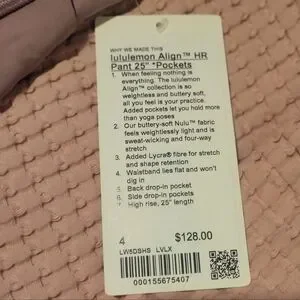 Gallery image 4 for Lululemon Align HR Pant 25" w/Pockets