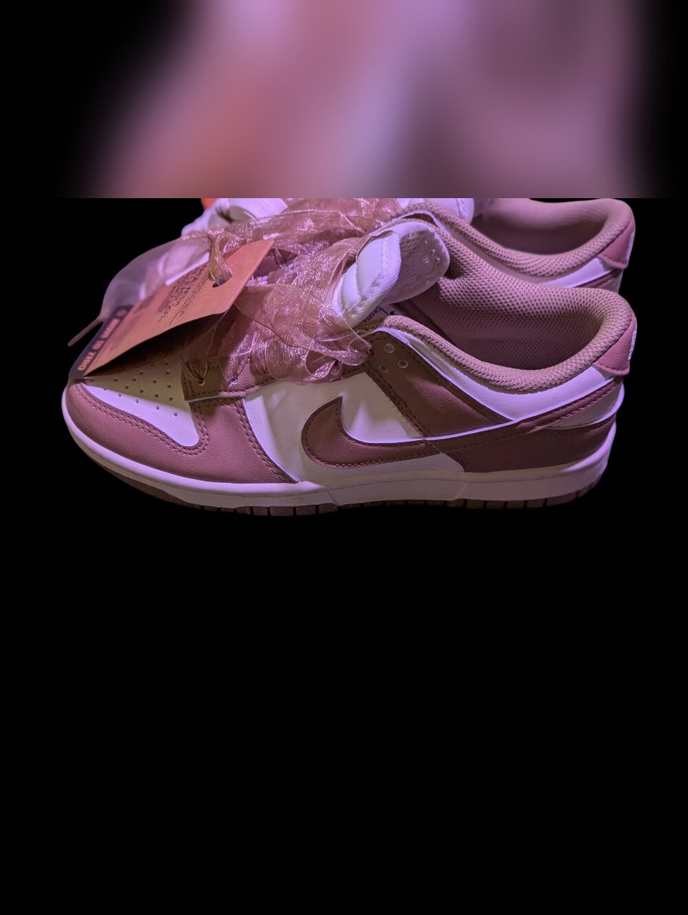 Gallery image 3 for Nike Dunk Low in Parachute Beige Sheer Pink Laces