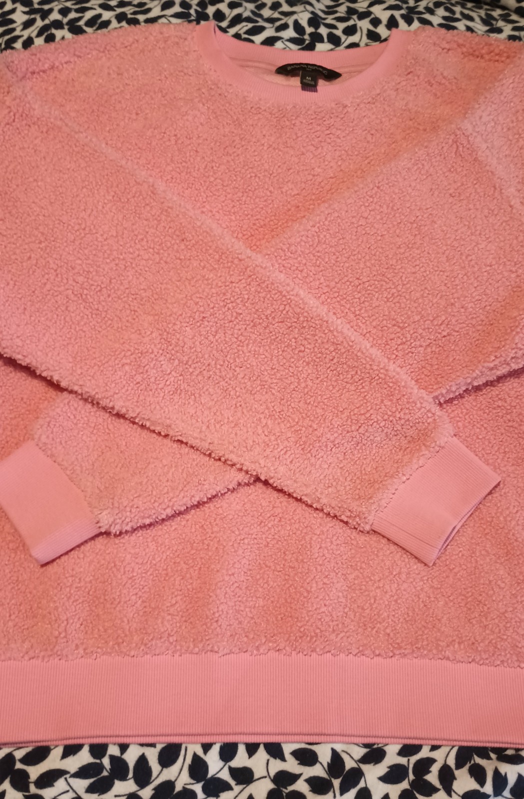 Gallery image 2 for Banana Republic Fuzzy Pink Sweater, Medium