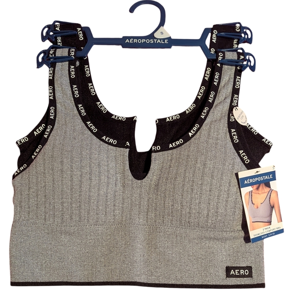 AEROPOSTALE 2-PACK SEAMLESS SPORTSBRAS