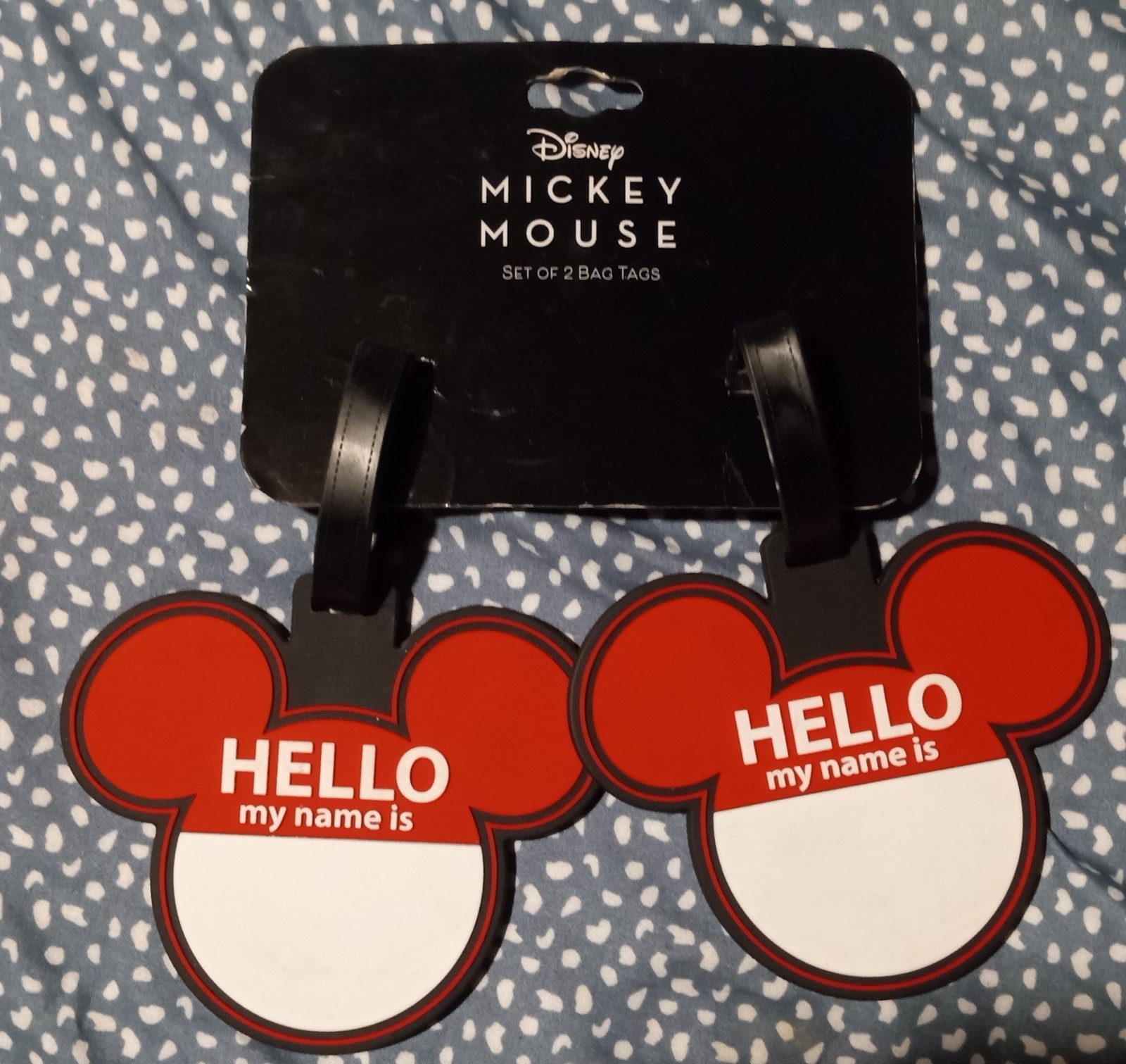 Disney Mickey Mouse Set of 2 Bag Tags