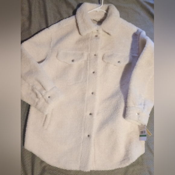 MICHAEL Michael Kors Faux Shearling Shirt Jacket